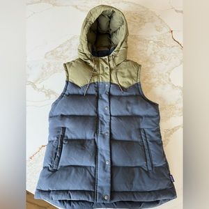 Patagonia Womens Hooded Down Bivy Vest Sz medium 27746